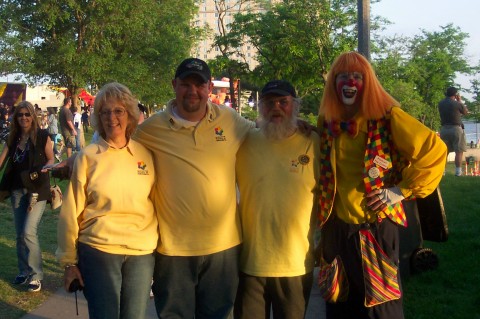 Puddles with riverfest volunteers