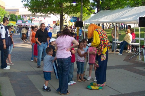 entertain a group at riverfest