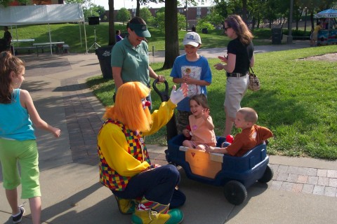 entertaining at riverfest